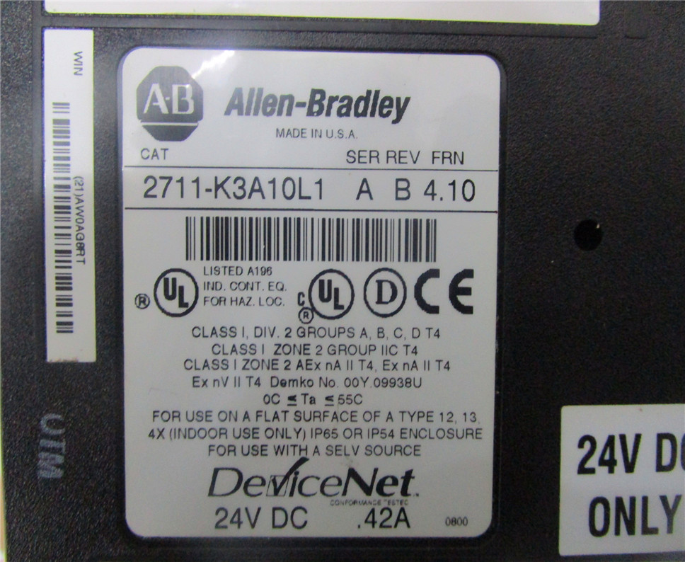 Allen Bradley	2711-k3a10L1 Module