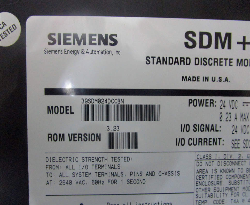 SIEMENS 39SDM024DCCBN Module