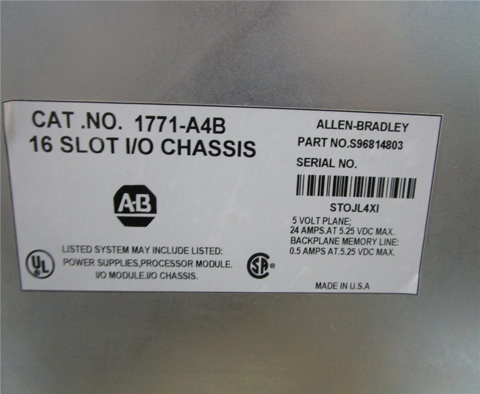 Allen Bradley	1771-A4B Module